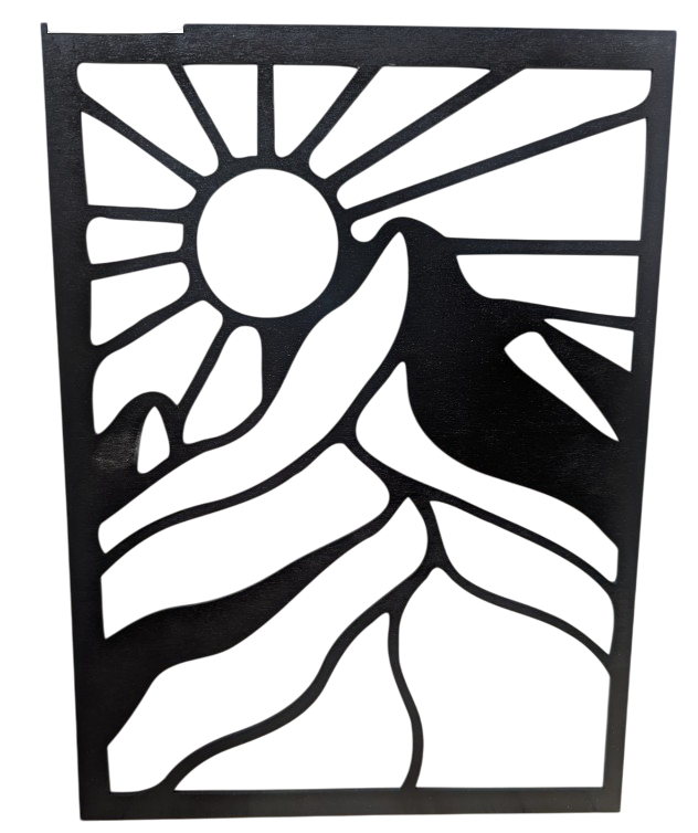 Sun and Mountains black and white